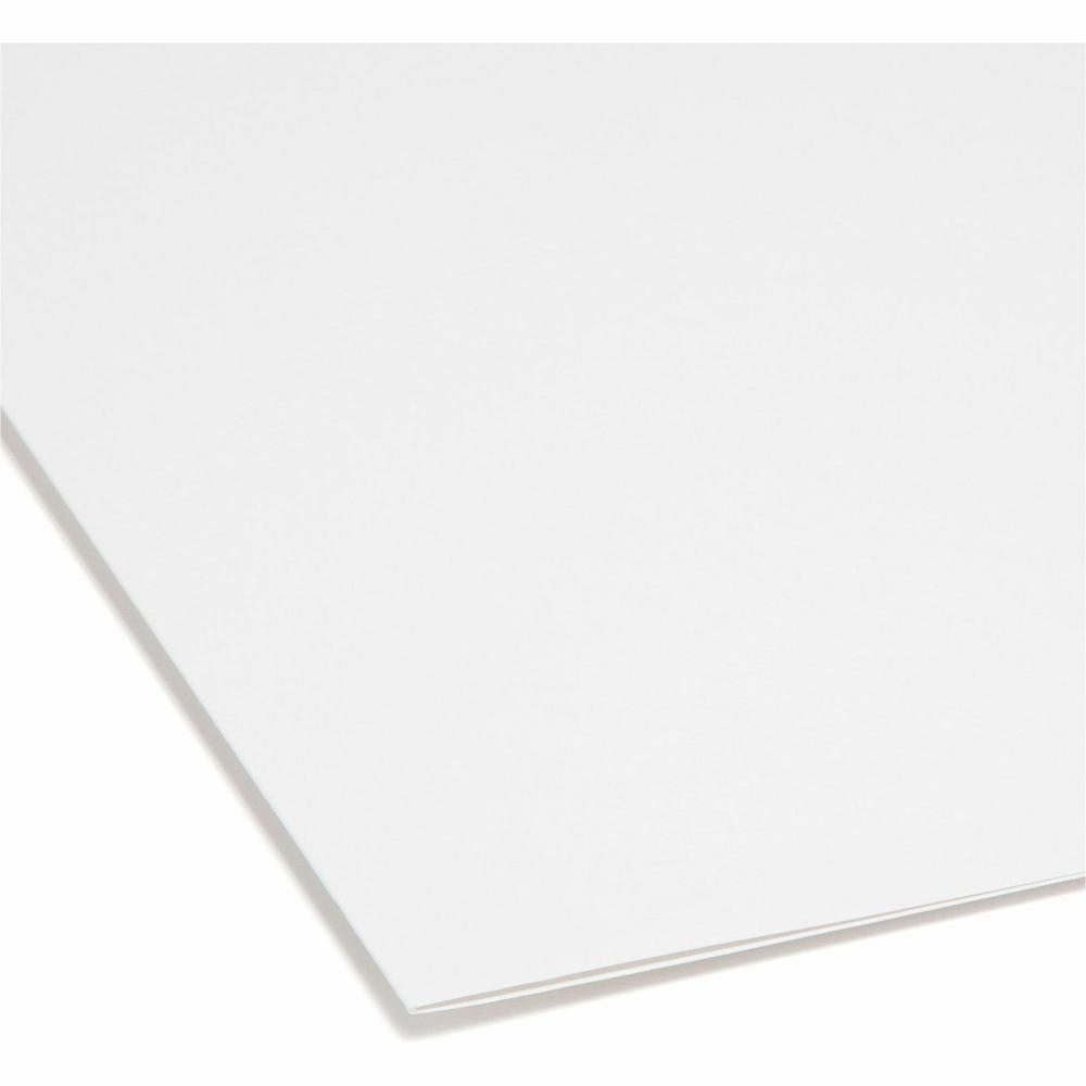 Smead Colored Straight Tab Cut Letter Recycled Top Tab File Folder - 8 1/2" x 11" - 3/4" Expansion - White - 10% Recycled - 100 / Box. Picture 3