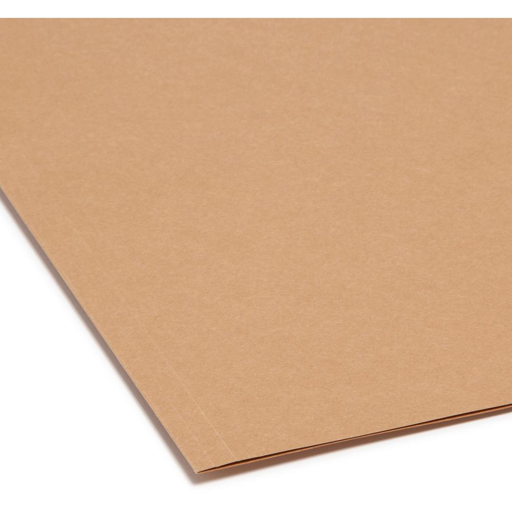 Smead 1/3 Tab Cut Legal Recycled Top Tab File Folder - 8 1/2" x 14" - 3/4" Expansion - Assorted Position Tab Position - Kraft - Kraft - 10% Recycled - 100 / Box. Picture 3