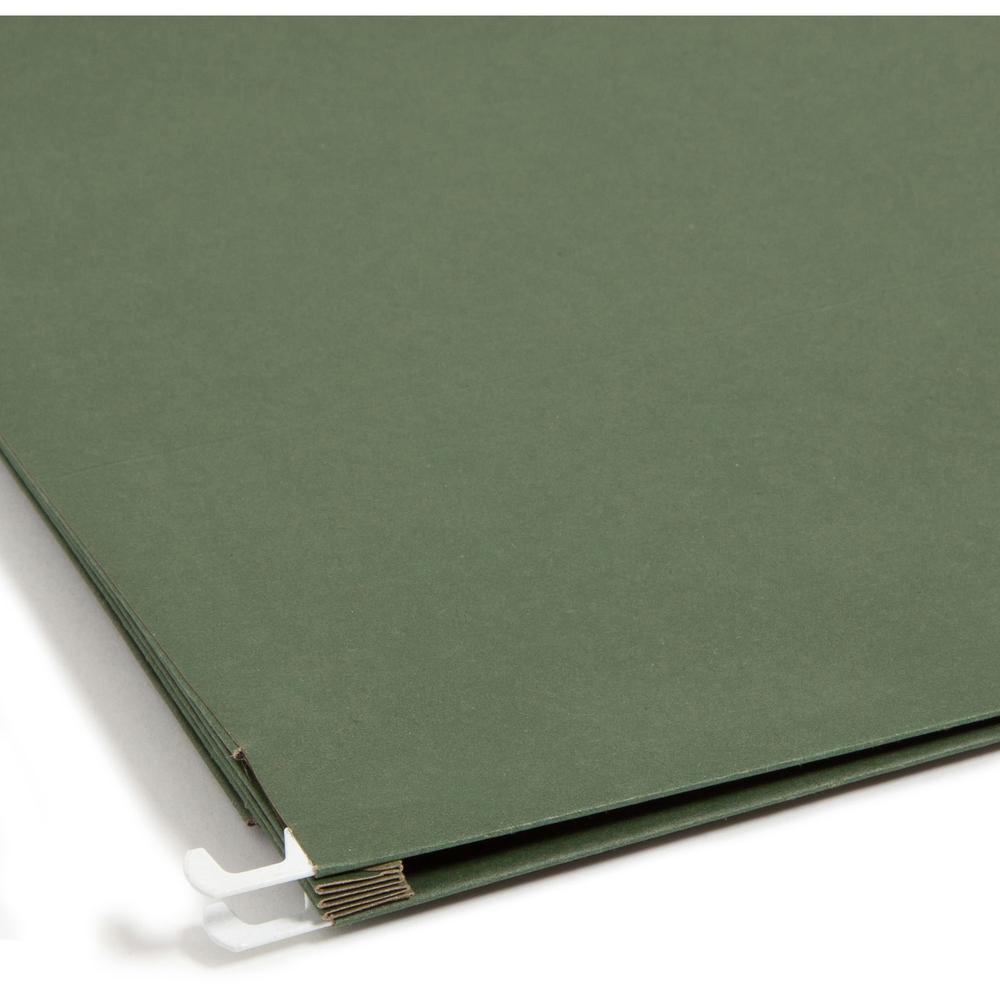Smead Hanging File Pockets, 3-1/2 Inch Expansion, Letter Size, Standard Green, 10 Per Box (64220) - 3 1/2" Folder Capacity - 8 1/2" x 11" - 3 1/2" Expansion - Standard Green - 30% Recycled - 10 / Box. Picture 3