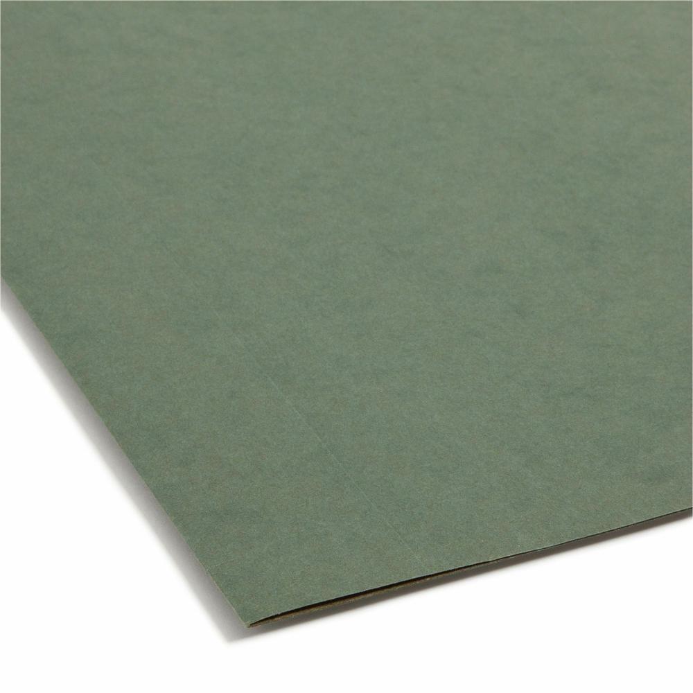 Smead Legal Recycled Hanging Folder - 3" Folder Capacity - 8 1/2" x 14" - 3" Expansion - Standard Green - 10% Recycled - 25 / Box. Picture 3