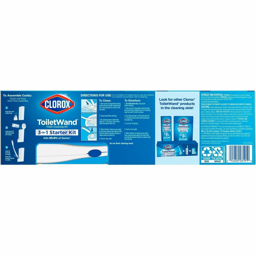 Clorox ToiletWand Disposable Toilet Cleaning System - 1 Kit (Includes: ToiletWand, Storage Caddy, 6 Disinfecting ToiletWand Refill Heads). Picture 3