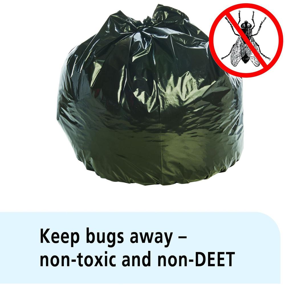 Stout Insect Repellent Trash Bags - 55 gal Capacity - 37" Width x 52" Length - 2 mil (51 Micron) Thickness - Black - Polyethylene - 65/Carton. Picture 3