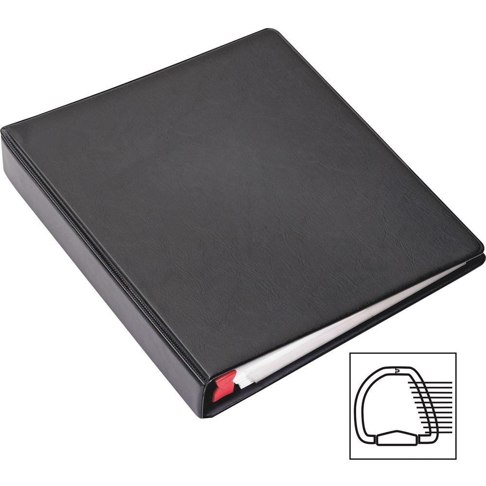 Cardinal EasyOpen Card File Binder - 400 Capacity - 8.50" Width x 11" Length - 3-ring Binding - Refillable - Black Vinyl Cover. Picture 9