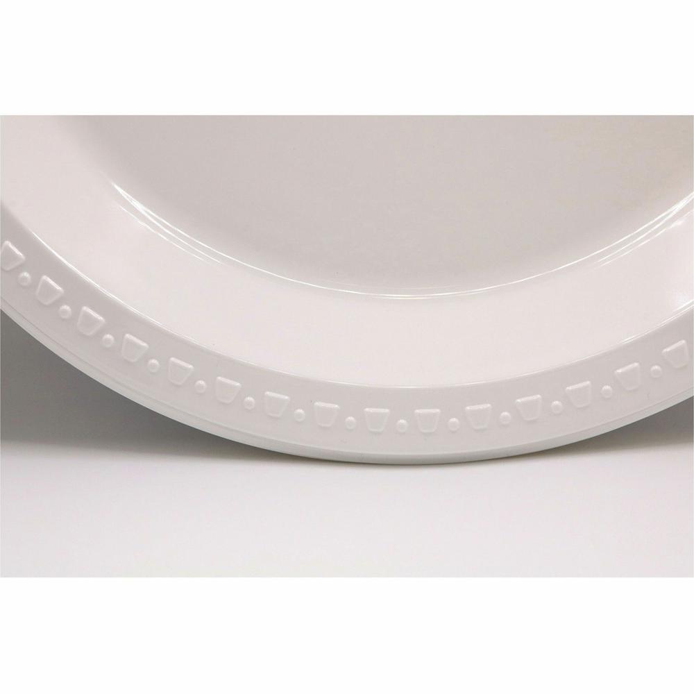 Tablemate Dinnerware Plate - 10.3" Diameter - Plastic Body - 125 / Pack. Picture 2