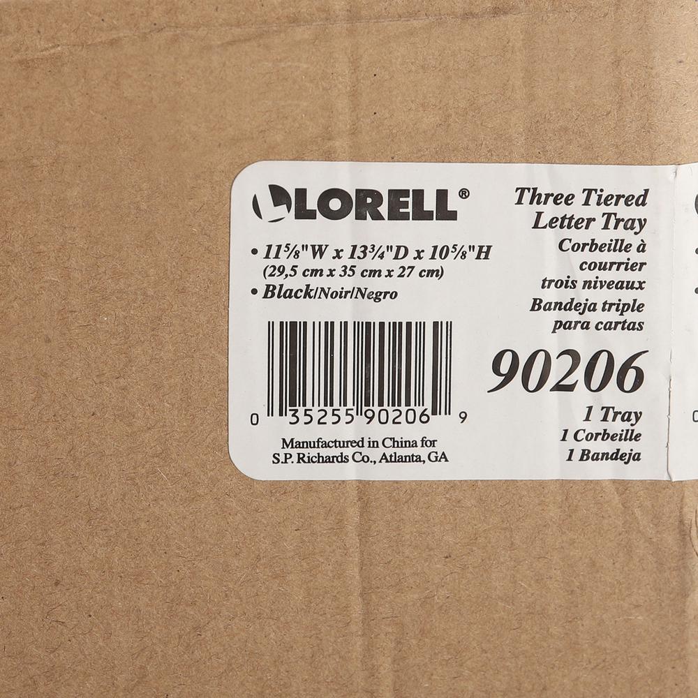 Lorell Steel Mesh 3-Tier Mesh Desk Tray - 11" Height x 10.8" Width x 14.3" Depth - Steel - 1 Each. Picture 3