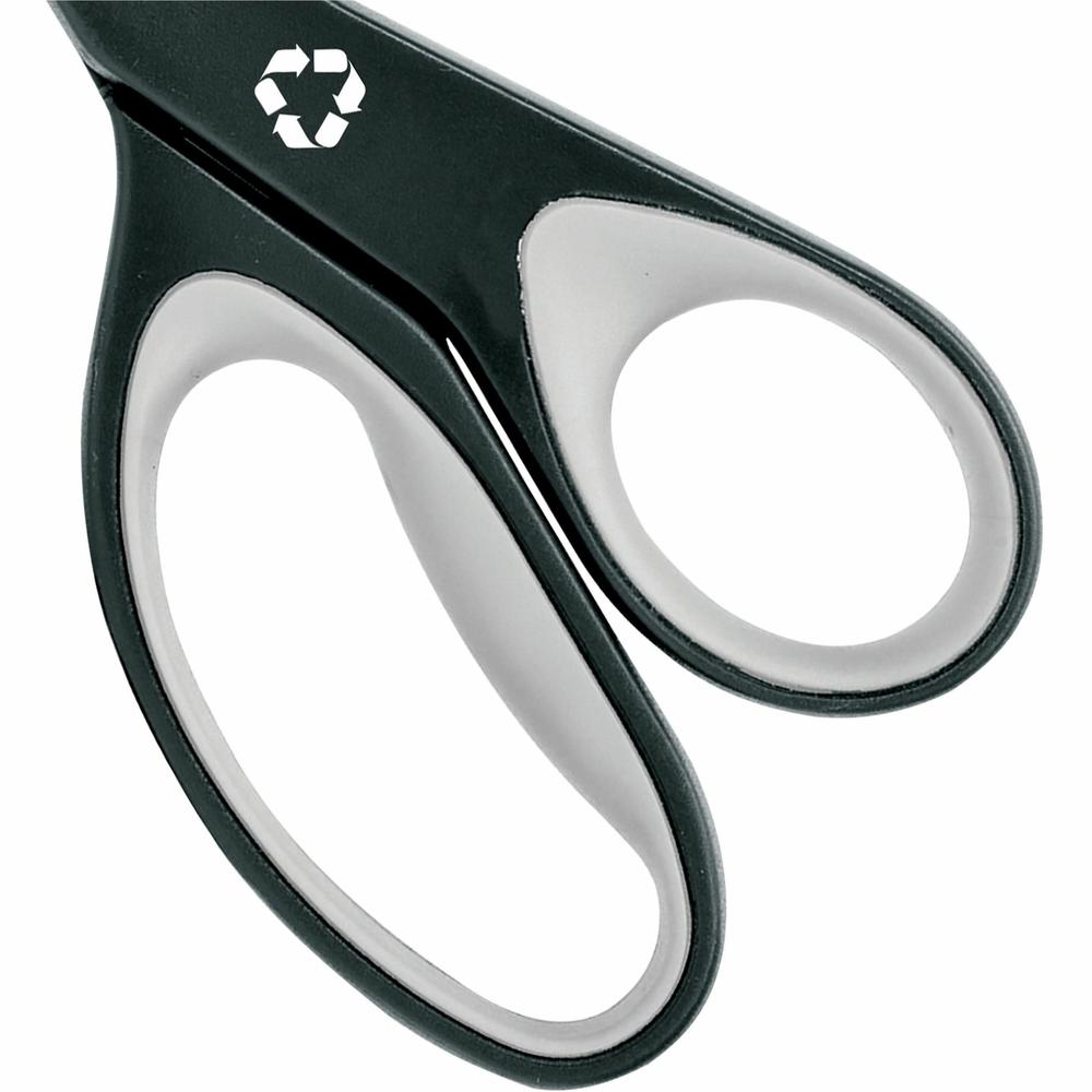 Westcott 8" KleenEarth Soft Handle Scissors - 8" Overall Length - Straight-left/right - Stainless Steel - Black - 1 Each. Picture 3