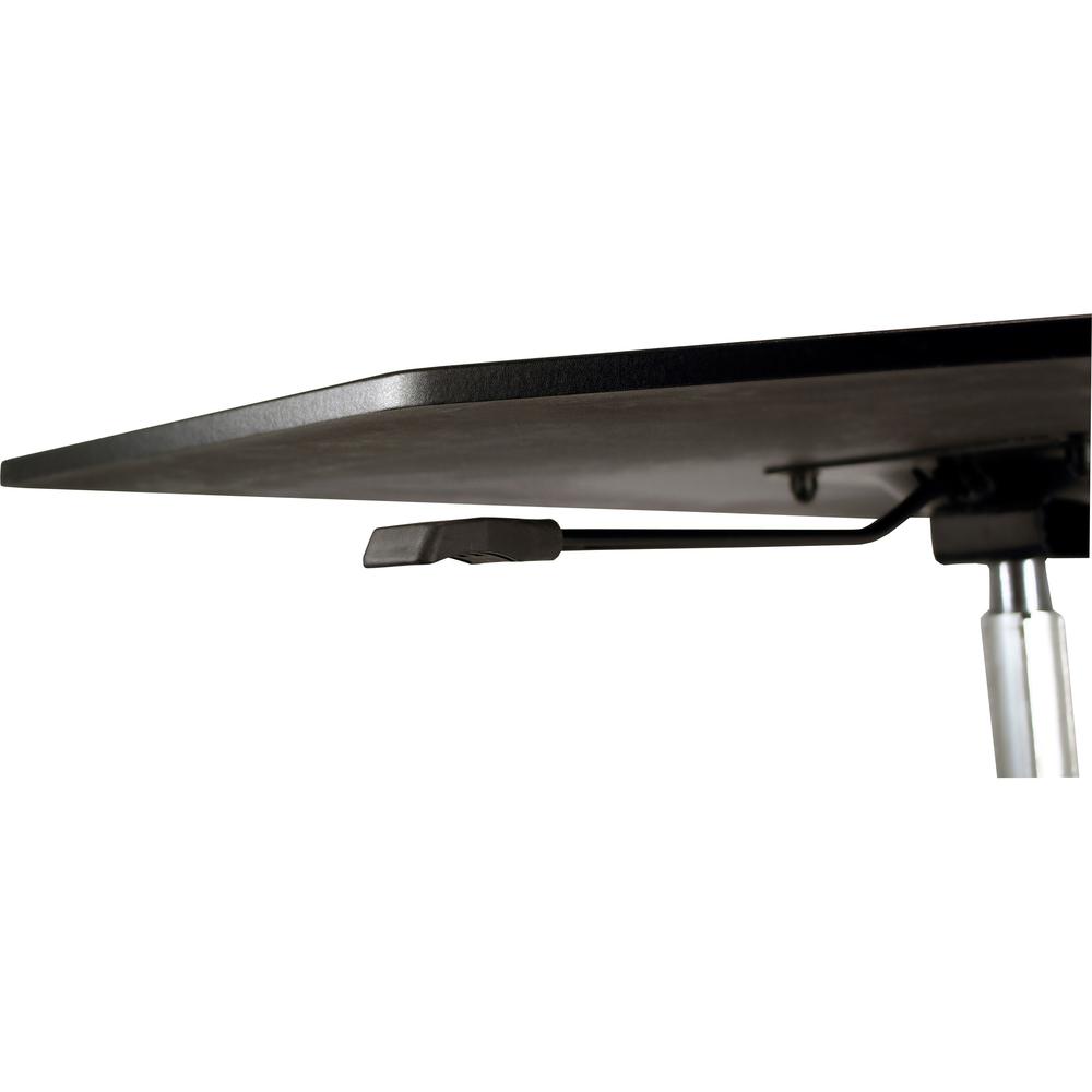 Victor High Rise Adjustable Stand Up Desk Converter - Adjustable Standing Desk - 12" to 16.75" Height x 28" Width x 23" Depth - Laminate - Steel, Wood - Black. Picture 2