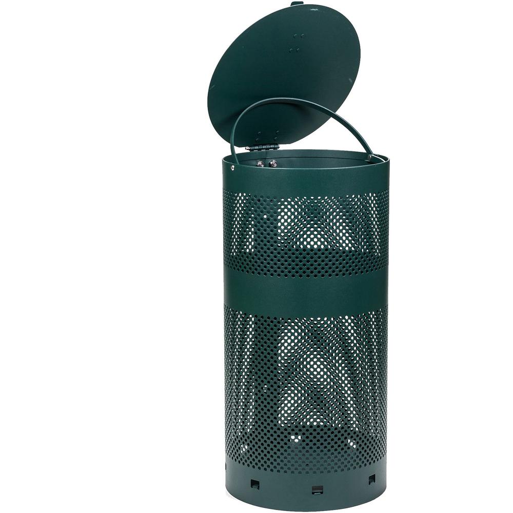 Tatco Dog Waste Station Trash Can - Rust Resistant - Powder Coated Aluminum - Green - 1 Each. Picture 2