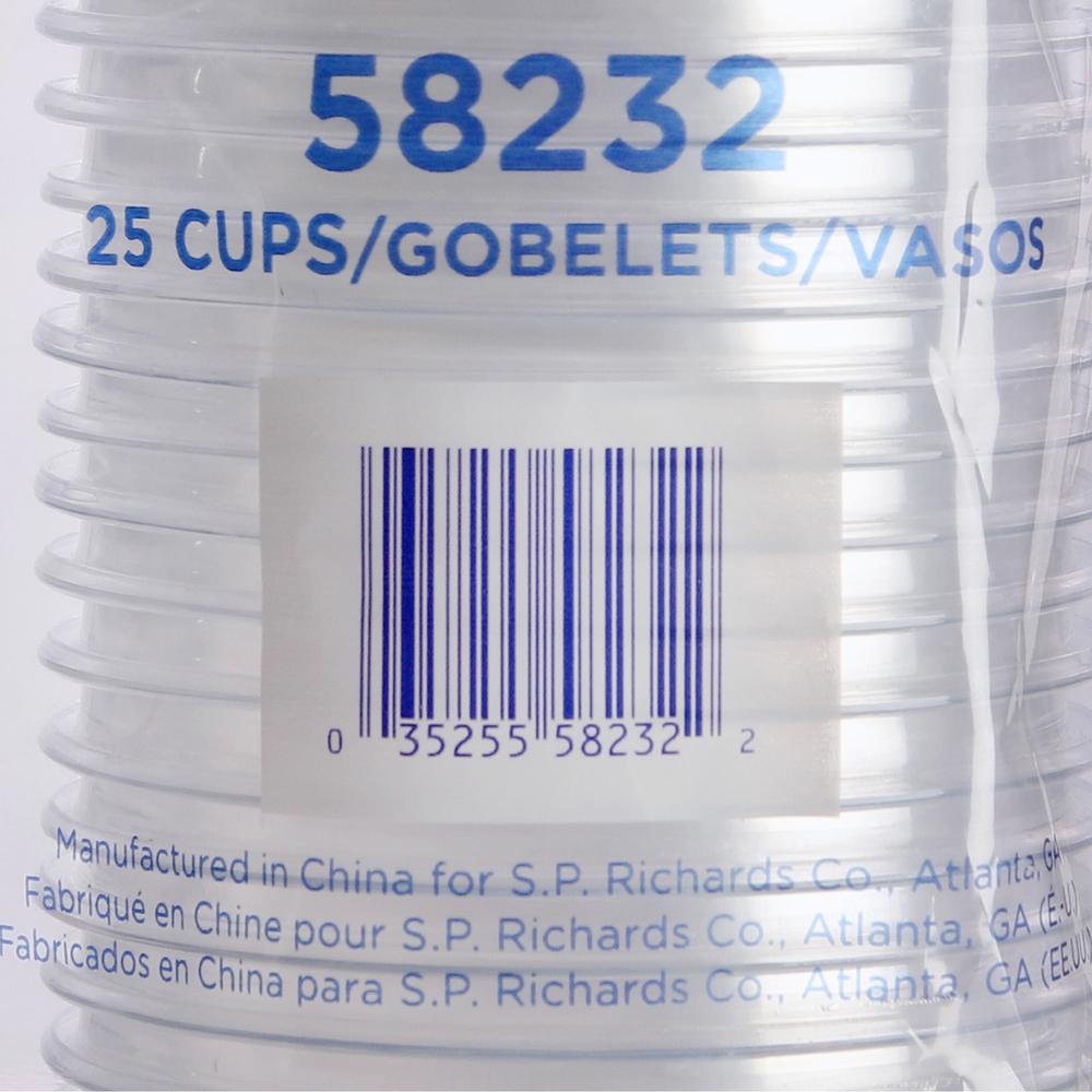 Genuine Joe 10 oz Clear Plastic Cups - 25 / Pack - 20 / Carton - Clear - Plastic - Cold Drink, Beverage. Picture 2