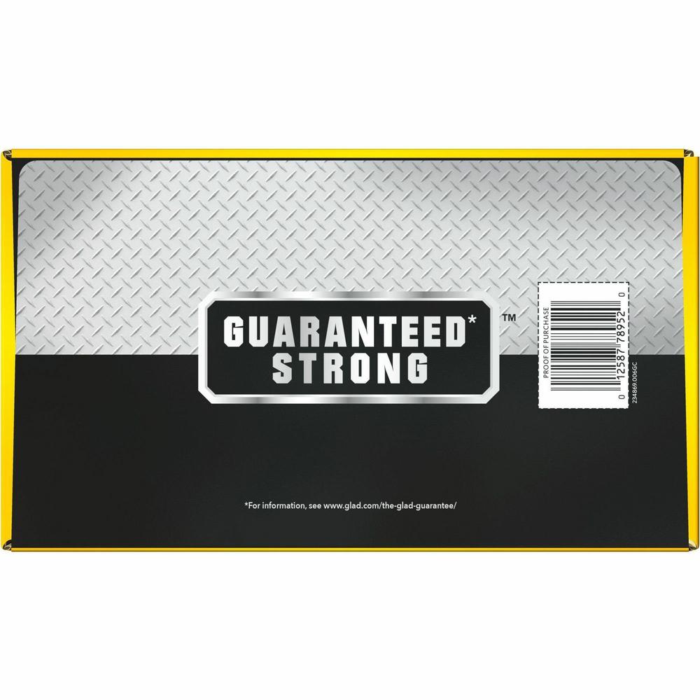Glad Large Drawstring Trash Bags - Large Size - 30 gal Capacity - 30" Width x 32.99" Length - 1.05 mil (27 Micron) Thickness - Drawstring Closure - Black - Plastic - 90/Carton - Garbage, Indoor, Outdo. Picture 2