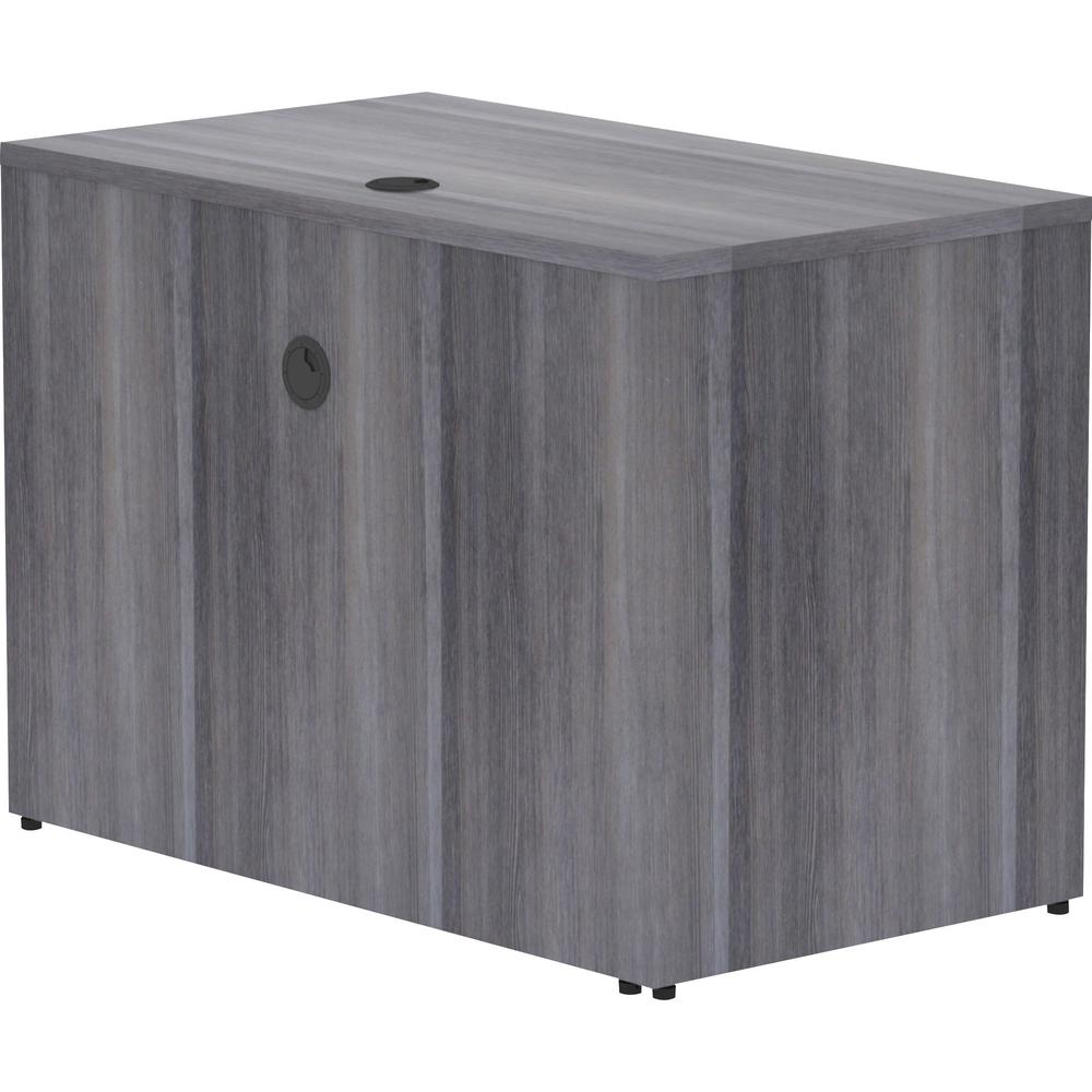 Lorell Essentials Series Return Shell - 42" x 24"29.5" , 1" Top - Laminate, Weathered Charcoal Table Top - Modesty Panel. Picture 3