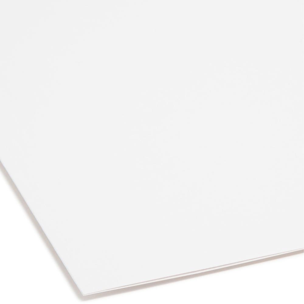 Smead 1/3 Tab Cut Letter Recycled Fastener Folder - 8 1/2" x 11" - 3/4" Expansion - 2 x Prong K Style Fastener(s) - 2" Fastener Capacity - Assorted Position Tab Position - White - 10% Recycled - 50 / . Picture 3