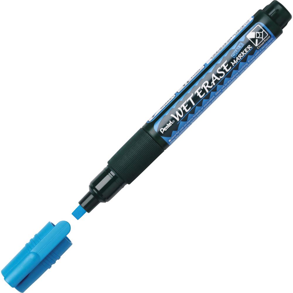 Pentel PROGear Wet-Erase Liquid Chalk Marker - Chisel Marker Point StyleChalk-based Ink - 4 / Pack. Picture 2