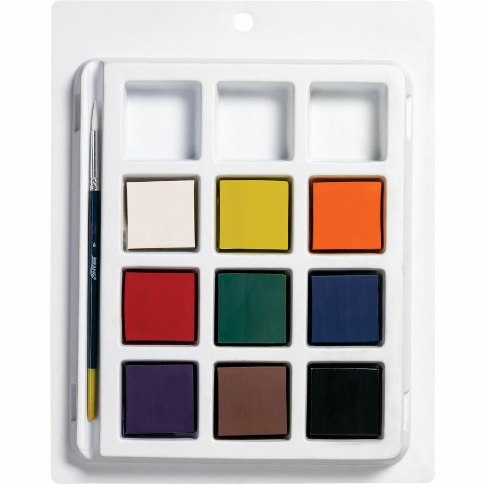 Prang Tempera Cakes Paint Kit - 9 / Set - Multicolor. Picture 3