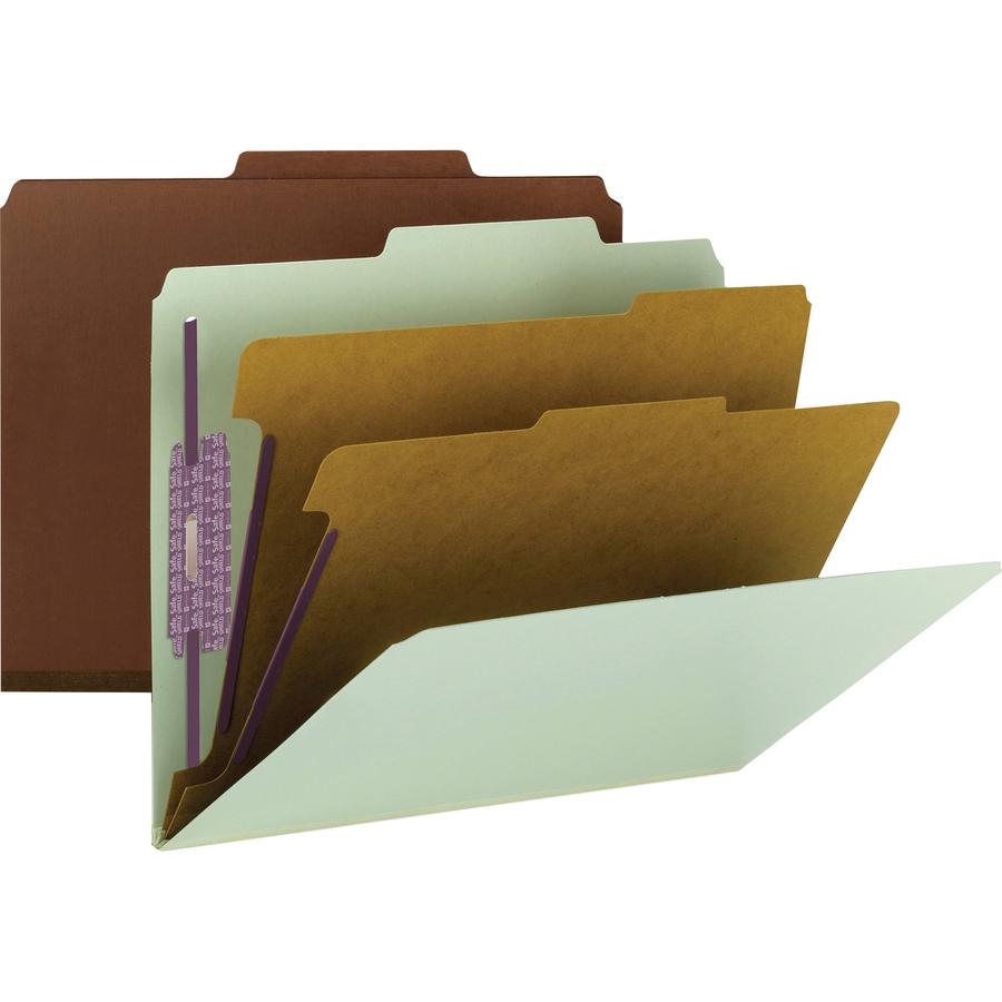 Smead Pressboard Classification Folders with SafeSHIELD&reg; Coated Fastener Technology - Letter - 8 1/2" x 11" Sheet Size - 2" Expansion - 2" Fastener Capacity for Folder - 2/5 Tab Cut - Right Tab Lo. Picture 7