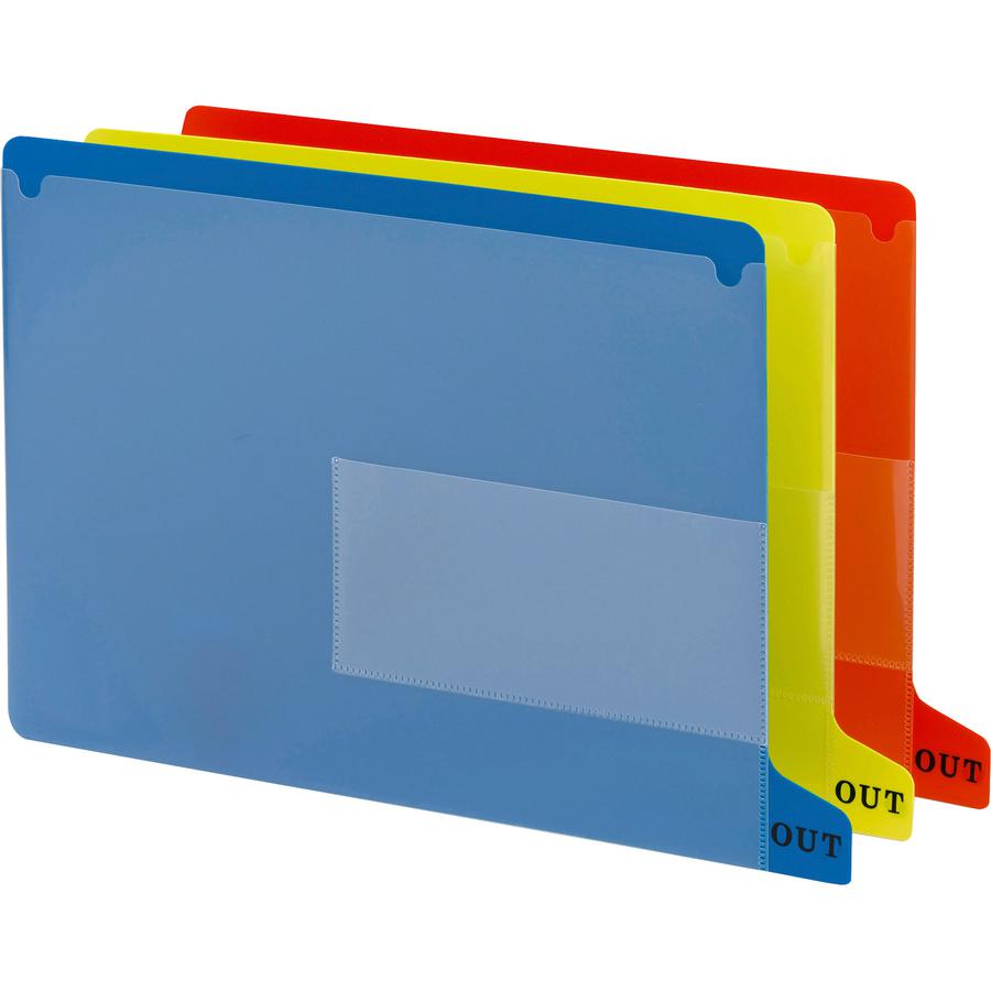 Smead End Tab Out Guides - Printed Bottom Tab(s) - Message - OUT - Letter - Blue Poly Tab(s) - 25 / Box. Picture 3