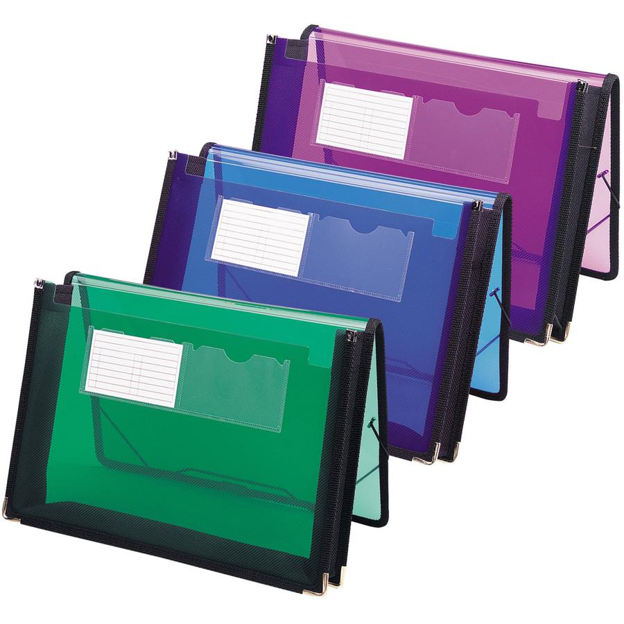 Smead Letter File Wallet - 8 1/2" x 11" - 200 Sheet Capacity - 2 1/4" Expansion - 2 Front Pocket(s) - Polypropylene - Blue - 1 Each. Picture 2