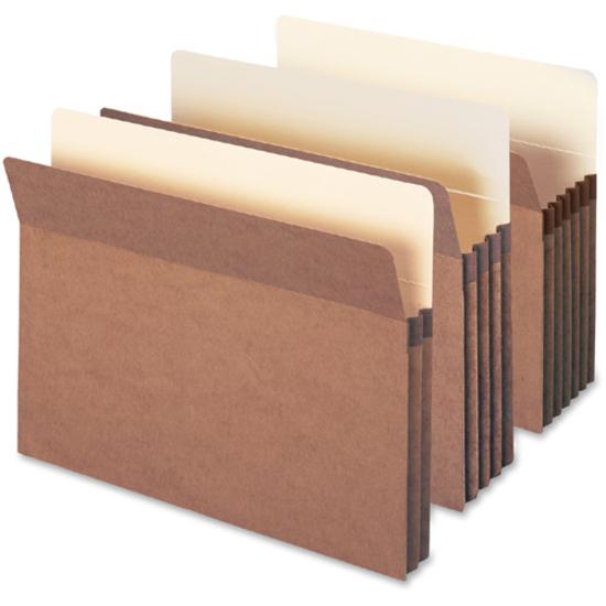 Smead Straight Tab Cut Legal Recycled File Pocket - 8 1/2" x 14" - 1 3/4" Expansion - Top Tab Location - Redrope, Kraft - Redrope - 30% Recycled - 25 / Box. Picture 7