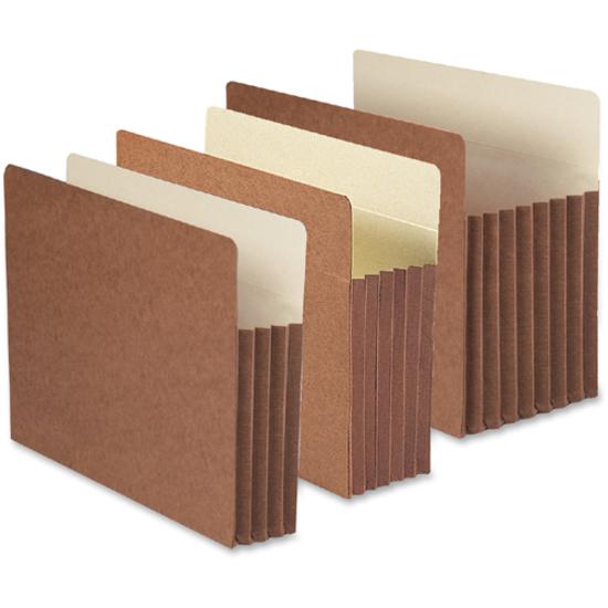 Smead TUFF Straight Tab Cut Legal Recycled File Pocket - 8 1/2" x 14" - 800 Sheet Capacity - 3 1/2" Expansion - Redrope - Redrope - 30% Recycled - 10 / Box. Picture 3