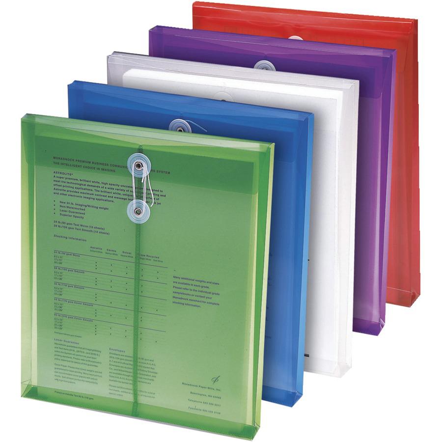 Smead Ultracolor Letter File Pocket - 8 1/2" x 11" - 1 1/4" Expansion - Polypropylene - Purple - 5 / Pack. Picture 4
