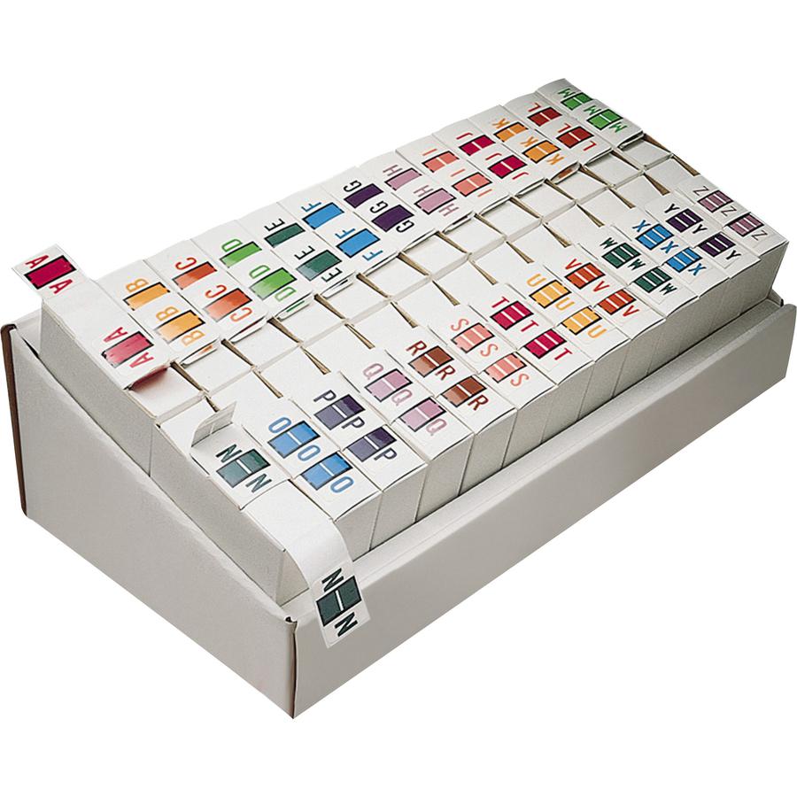 Smead BCCR Bar-Style Color-Coded Labels - "Alphabet" - 1 1/4" Width x 1" Length - Brown - 500 / Roll - 500 / Roll. Picture 3