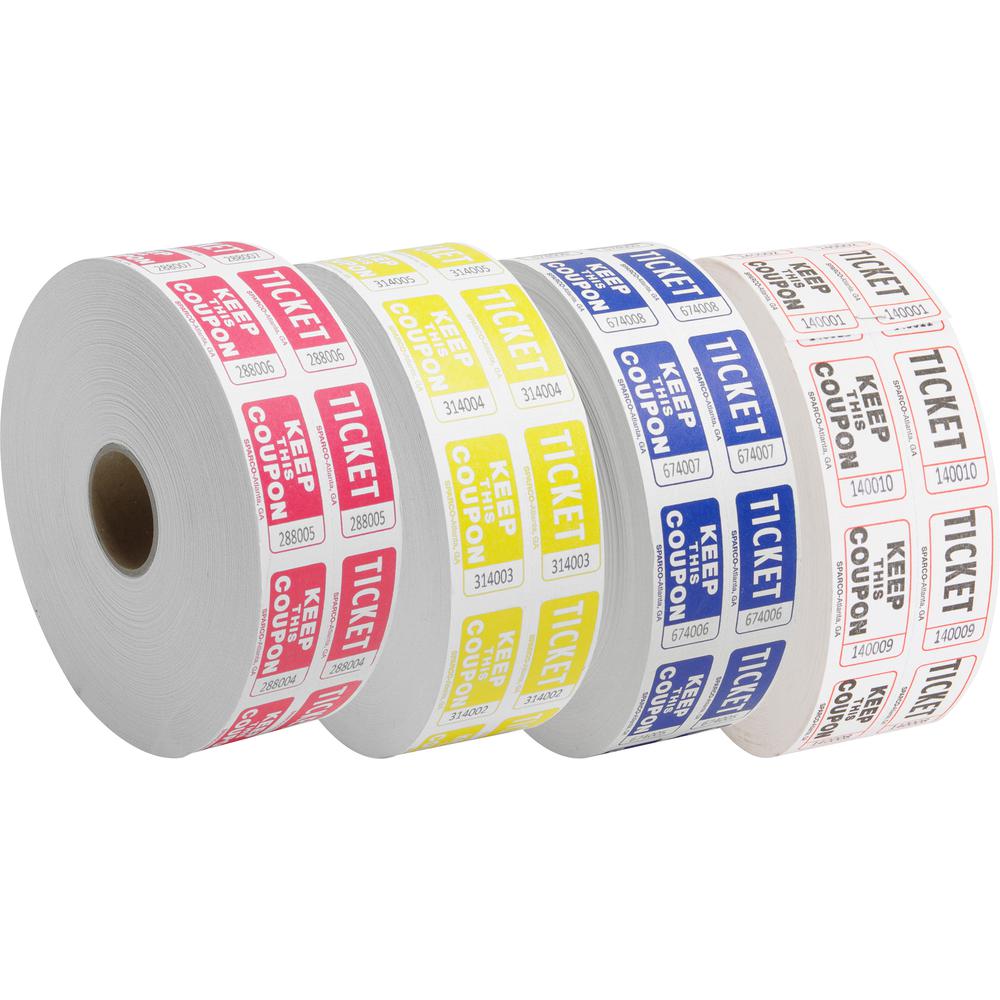 Sparco Roll Tickets - White - 2000/Roll. Picture 2