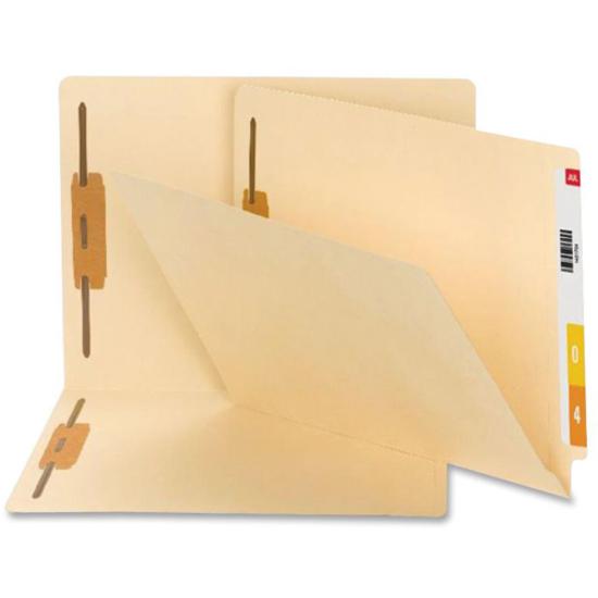 Smead Straight Tab Cut Letter Recycled Fastener Folder - 8 1/2" x 11" - 3/4" Expansion - 2 x 2B Fastener(s) - 2" Fastener Capacity for Folder - Manila - Manila - 100% Recycled - 50 / Box. Picture 5