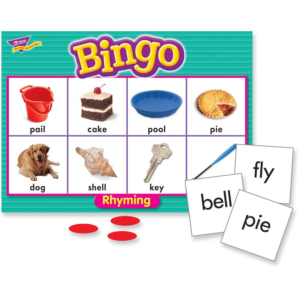 Trend Rhyming Bingo Game - Theme/Subject: Learning - Skill Learning: Vocabulary, Spelling, Rhyming, Word - 4 Year & Up - Multi. Picture 7