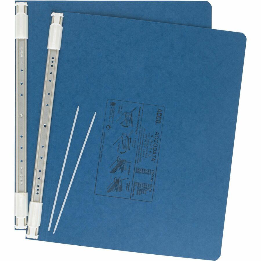 ACCO PRESSTEX Unburst Sheet Covers - 6" Binder Capacity - Fanfold - 11" x 14 7/8" Sheet Size - Light Blue - Recycled - Retractable Filing Hooks, Hanging System, Moisture Resistant, Water Resistant - 1. Picture 5