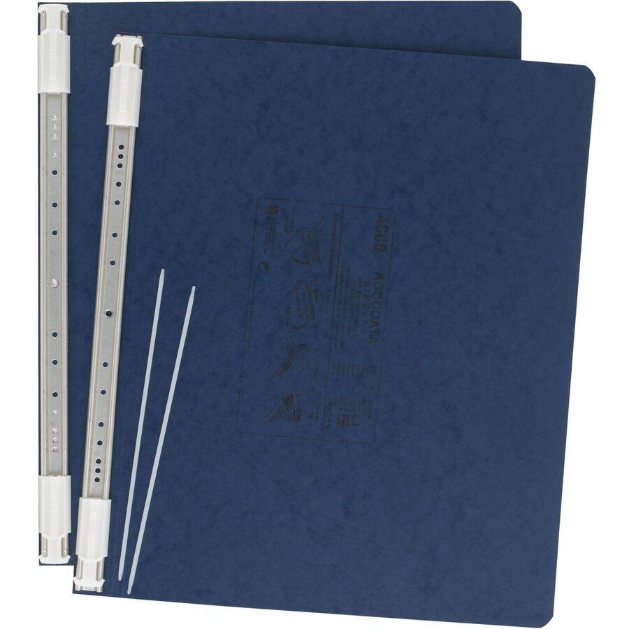 ACCO PRESSTEX Unburst Sheet Covers - 6" Binder Capacity - Fanfold - 11" x 14 7/8" Sheet Size - Dark Blue - Recycled - Retractable Filing Hooks, Hanging System, Moisture Resistant, Water Resistant - 1 . Picture 5