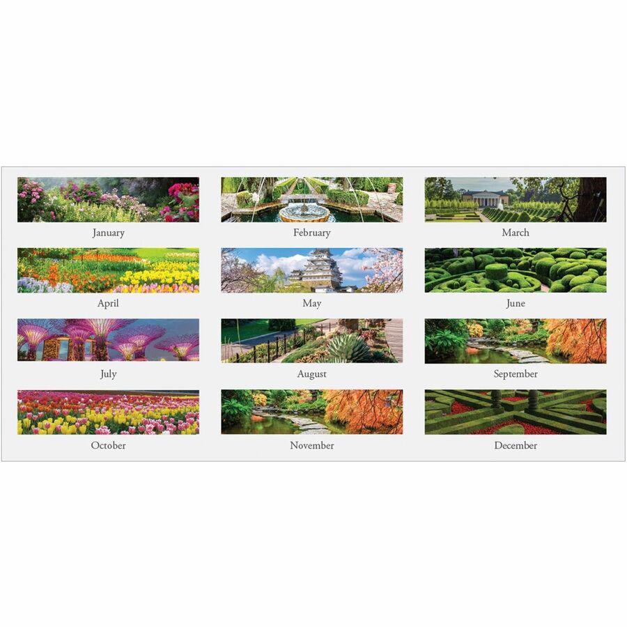 House of Doolittle Earthscapes Gardens Wall Calendar - Julian Dates - Monthly - 1 Year - January 2024 - December 2024 - 1 Month Single Page Layout - 15 1/2" x 22" Sheet Size - 2" x 2.50" Block - Wire . Picture 3