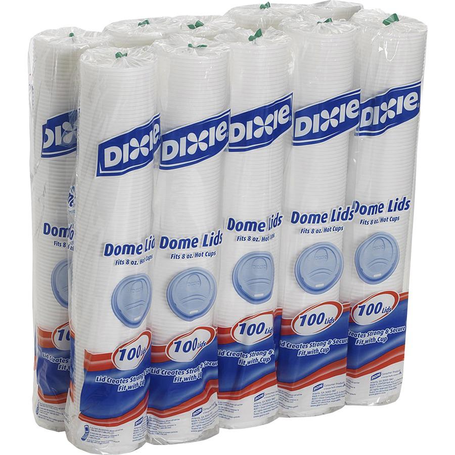 Dixie Small Hot Cup Lids by GP Pro - Dome - Plastic - 100 Lids/Pack - 1000 / Carton. Picture 2