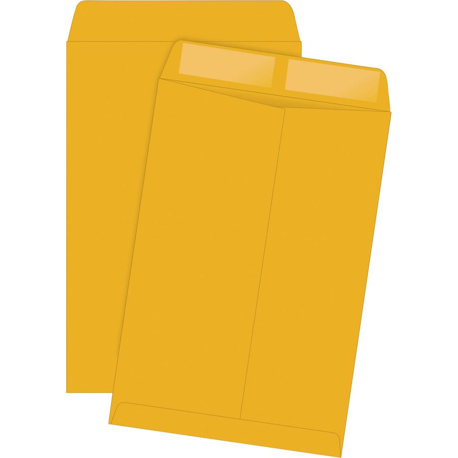 Quality Park 6 x 9 Catalog Envelopes - Catalog - 6" Width x 9" Length - 28 lb - Gummed - Kraft - 500 / Box - Kraft. Picture 3