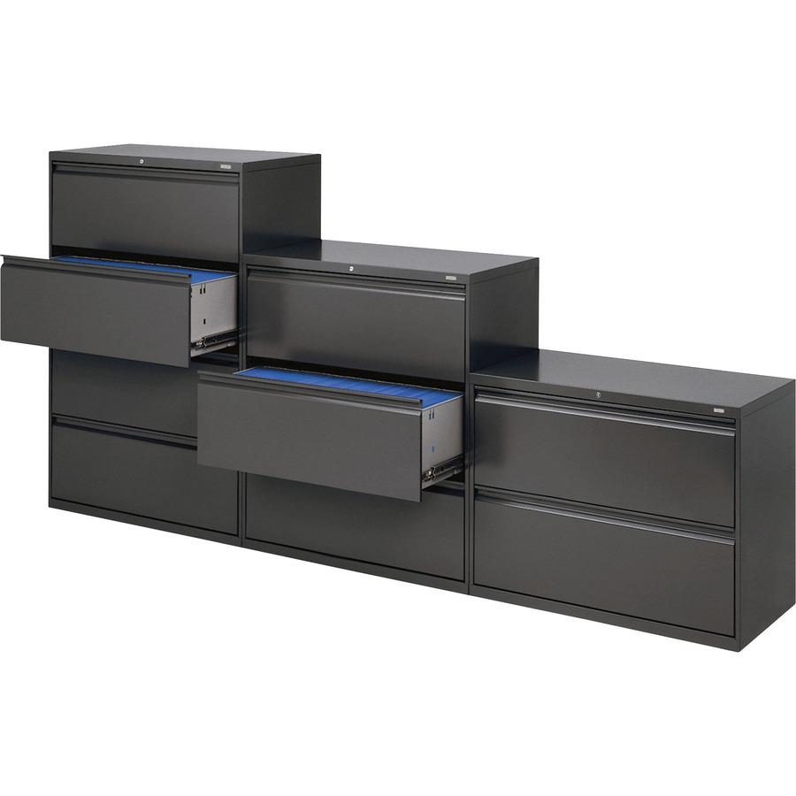HON Brigade 800 H884 Lateral File - 36" x 18"53.3" - 4 Drawer(s) - Finish: Charcoal. Picture 2