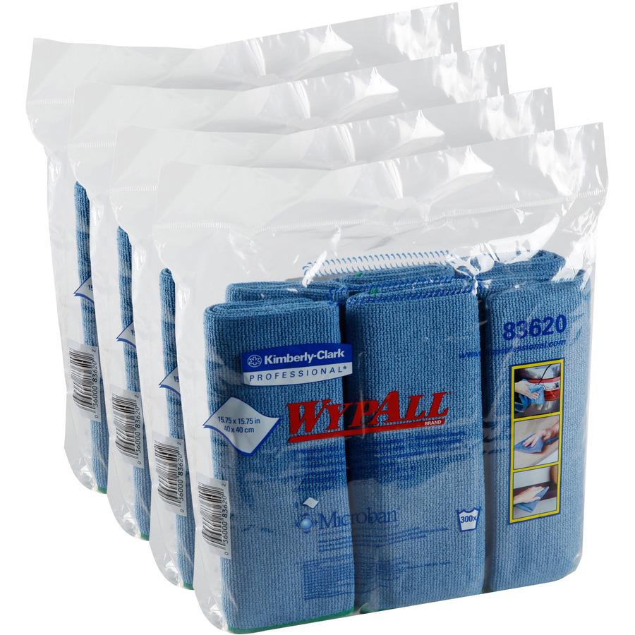 Wypall Microfiber Cloths - General Purpose - Cloth - 15.75" Width x 15.75" Length - 6 / Pack - Blue. Picture 6