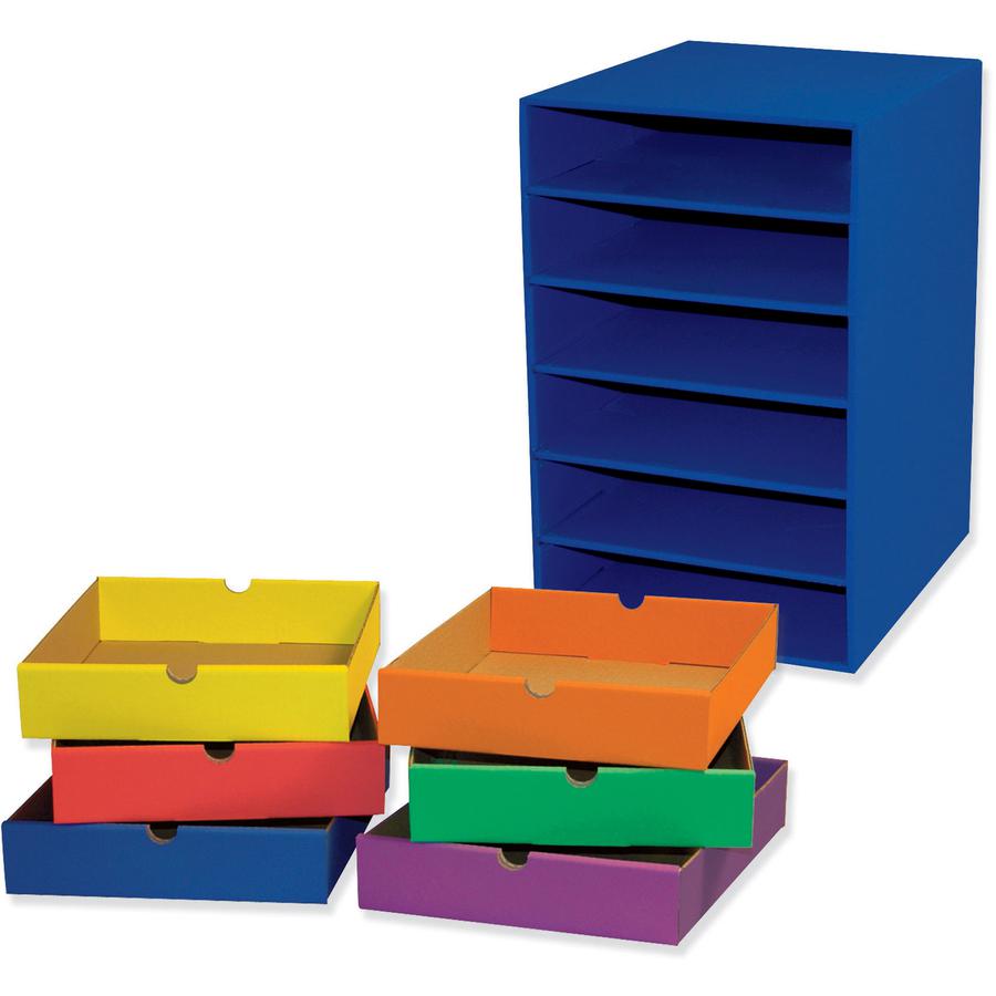 Classroom Keepers 6-Shelf Organizer - 17.8" Height x 13.5" Width x 12" Depth - 70% Recycled - 1 Each. Picture 4
