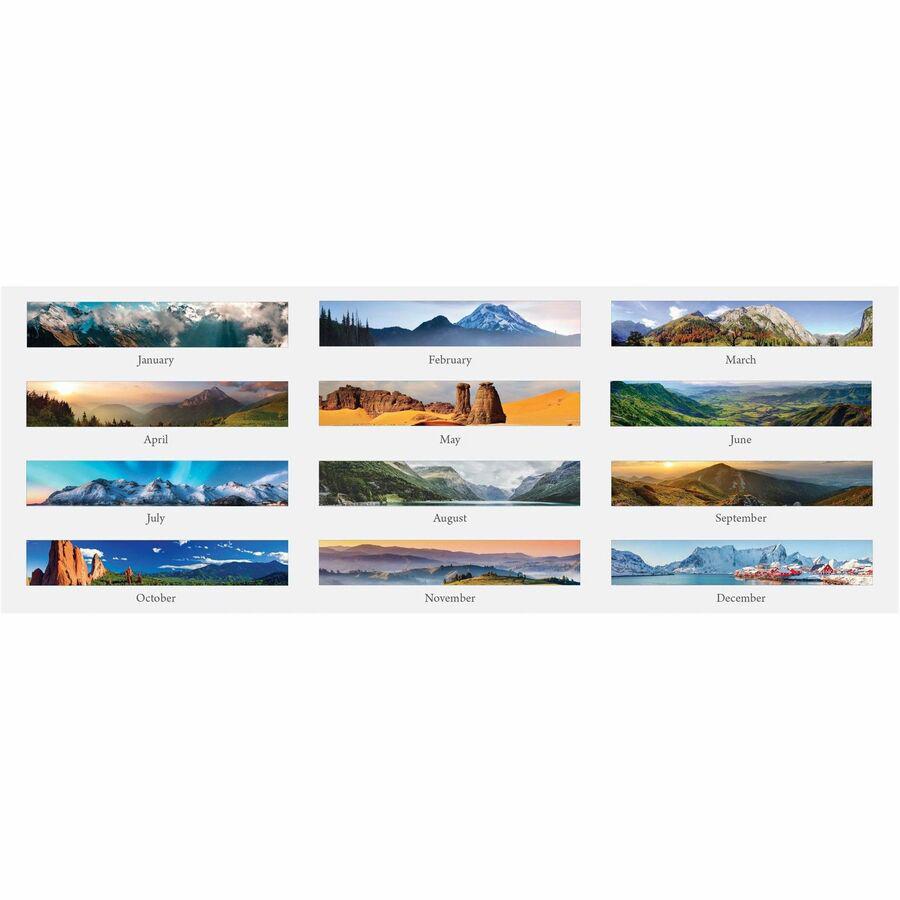 House of Doolittle EarthScapes Mountains Desk Pad - Julian Dates - Monthly - 1 Year - January 2022 till December 2022 - 1 Month Single Page Layout - 22" x 17" Sheet Size - 2.25" x 2.50" Block - Desk P. Picture 2