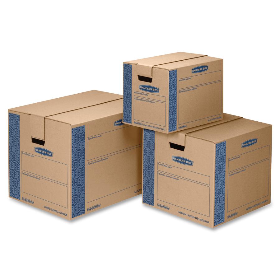 SmoothMove&trade; Prime Moving Boxes, Medium - Internal Dimensions: 18" Width x 18" Depth x 16" Height - External Dimensions: 18.1" Width x 18.8" Depth x 16.6" Height - Lid Lock Closure - Medium Duty . Picture 5