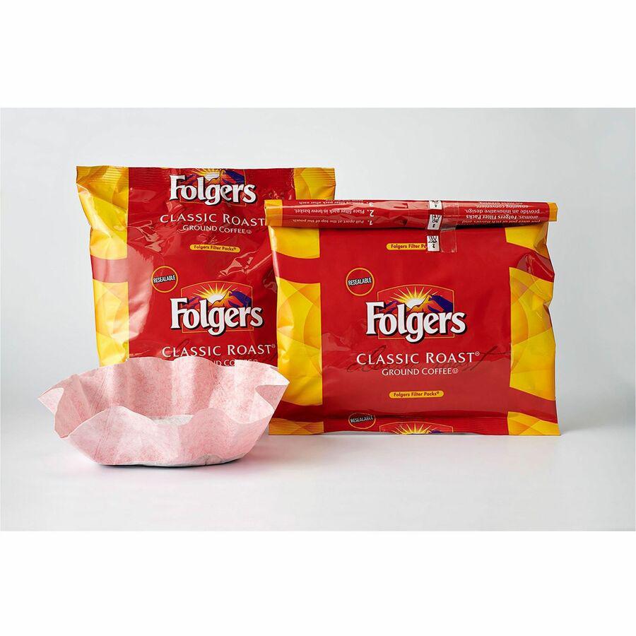 Folgers&reg; Filter Pack Regular Classic Roast Coffee - 0.9 oz Per Pouch - 40 / Carton. Picture 11