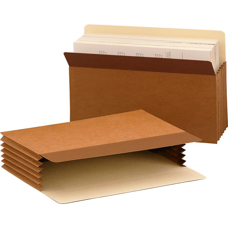 Smead Easy Grip Straight Tab Cut Legal Recycled File Pocket - 8 1/2" x 14" - 5 1/4" Expansion - Redrope - Redrope - 30% Recycled - 10 / Box. Picture 7