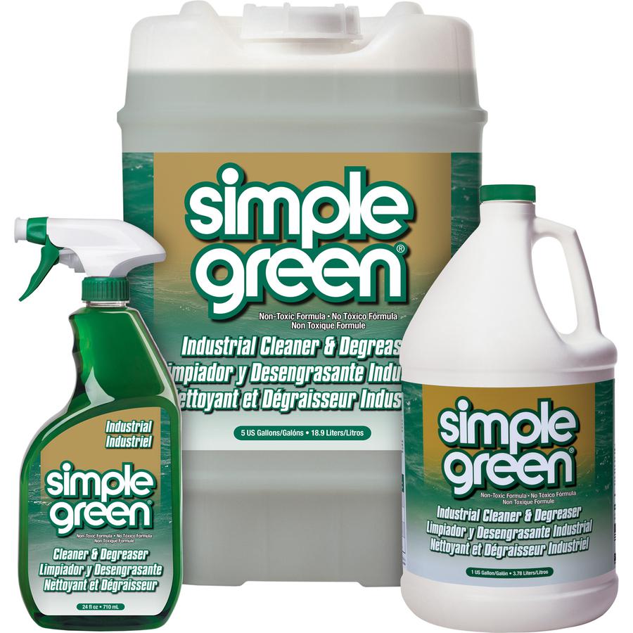 Simple Green Industrial Cleaner/Degreaser - For Pan, Floor, Wall, Pot, Window, Sink, Drain, Tool, Washable Surface, Laundry - Concentrate - 128 fl oz (4 quart) - Original Scent - 6 / Carton - Deodoriz. Picture 4