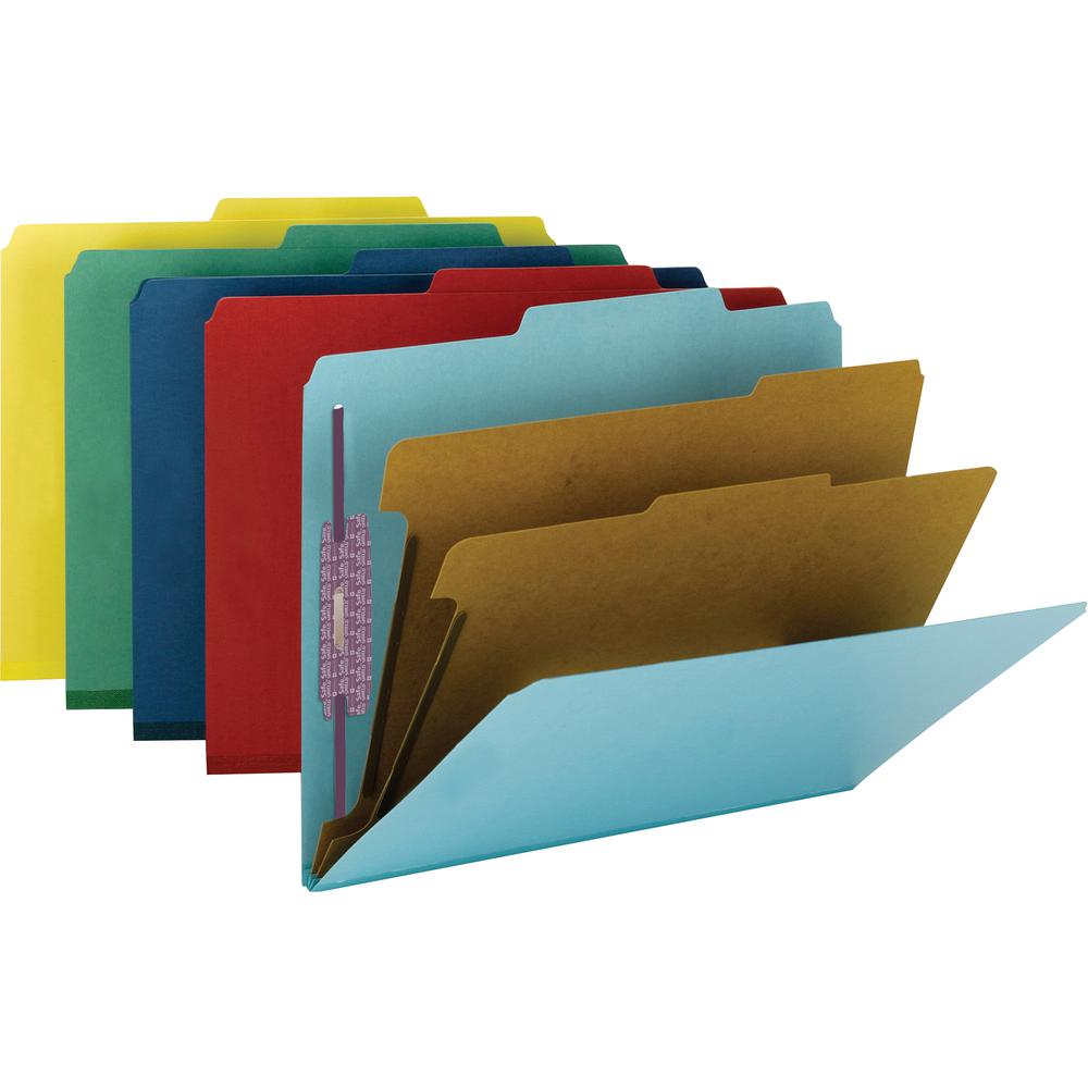 Smead Premium Pressboard Classification Folders with SafeSHIELD&reg; Coated Fastener Technology - Letter - 8 1/2" x 11" Sheet Size - 2" Expansion - 6 Fastener(s) - 2" Fastener Capacity for Folder, 1" . Picture 10