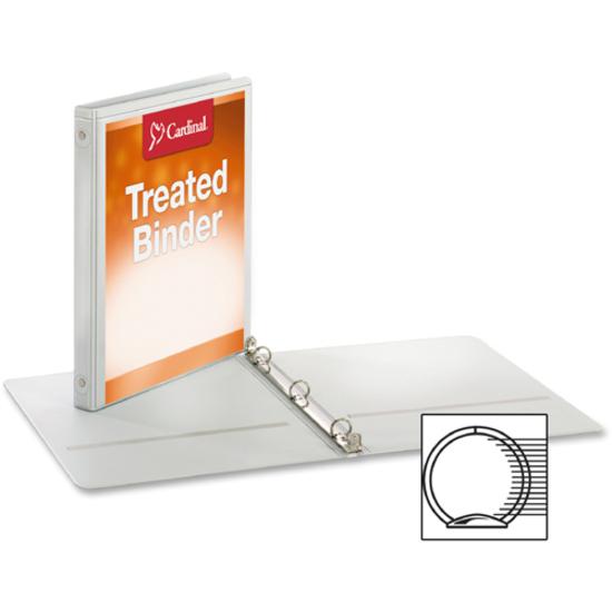 Cardinal ClearVue Locking Round-ring Treated Binder - 5/8" Binder Capacity - Letter - 8 1/2" x 11" Sheet Size - 125 Sheet Capacity - 5/8" Spine Width - 3 x Round Ring Fastener(s) - 2 Inside Front & Ba. Picture 3