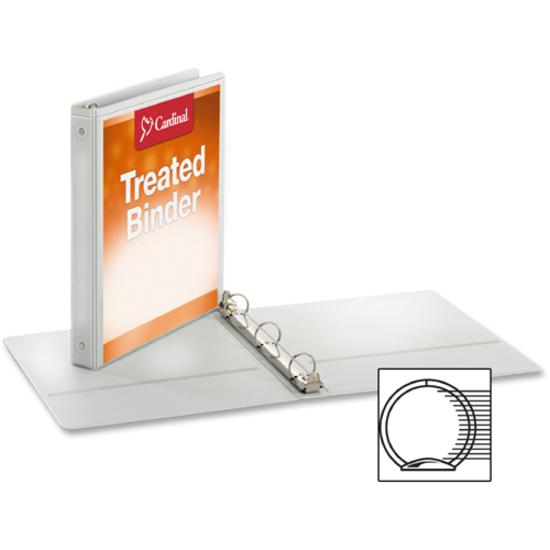 Cardinal ClearVue Locking Round-ring Treated Binder - 1" Binder Capacity - Letter - 8 1/2" x 11" Sheet Size - 250 Sheet Capacity - 1" Spine Width - 3 x Round Ring Fastener(s) - 2 Inside Front & Back P. Picture 3