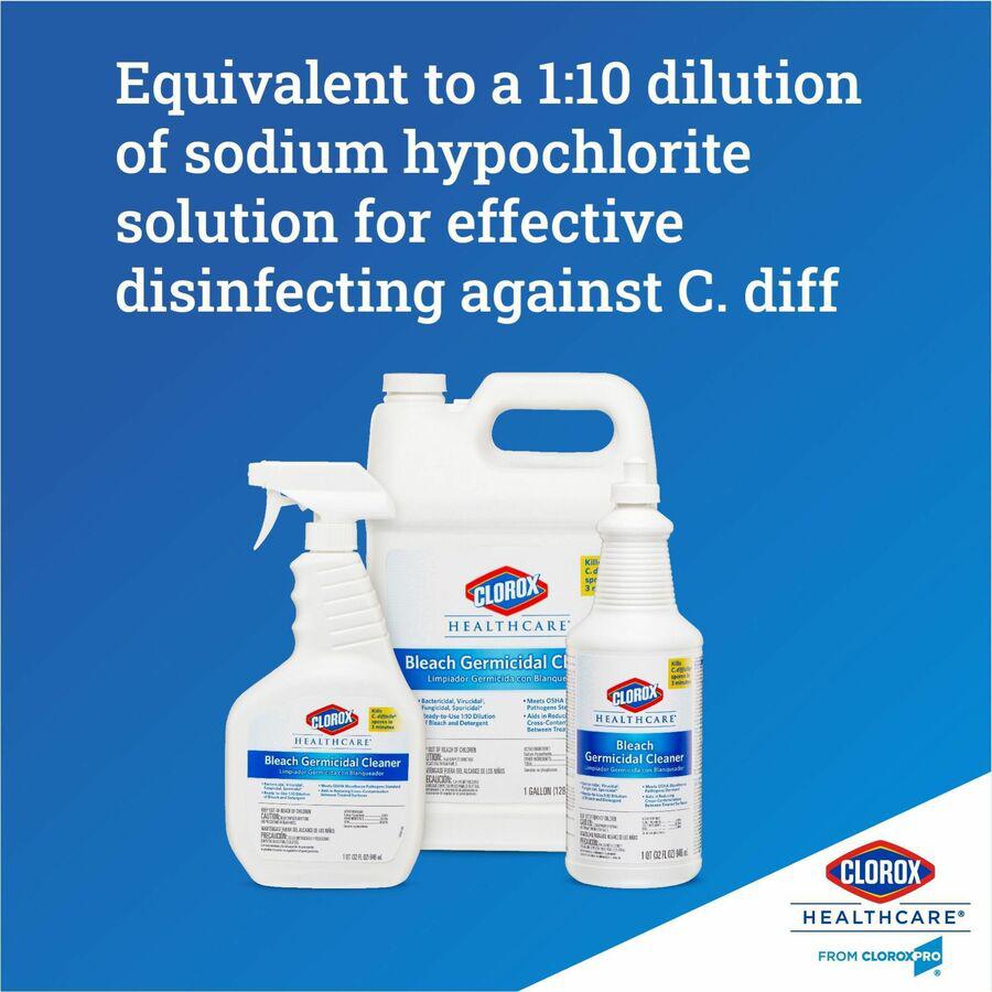 Clorox Healthcare Dispatch Hospital Cleaner Disinfectant Towels with Bleach - Ready-To-Use Spray - 32 fl oz (1 quart) - Bottle - 1 Each. Picture 4