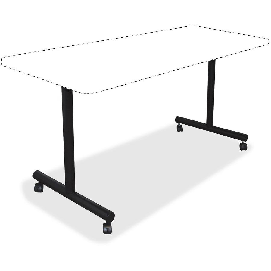 Lorell Training Table C-Leg Table Base with 2" Casters - Black C-leg Base - 27" Height x 22" Width - Assembly Required - 1 / Set. Picture 3