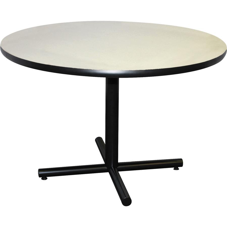 Lorell Hospitality Cafe-Height Table X-Leg Base - Black X-shaped Base - 27.50" Height x 36" Width x 36" Depth - Assembly Required - 1 Each. Picture 3