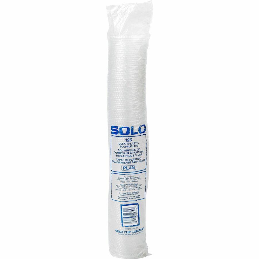 Solo PET Plastic Souffle Portion Cup Lids - Round - Polyethylene Terephthalate (PET), Plastic, Polypropylene - 20 / Carton - Clear. Picture 2