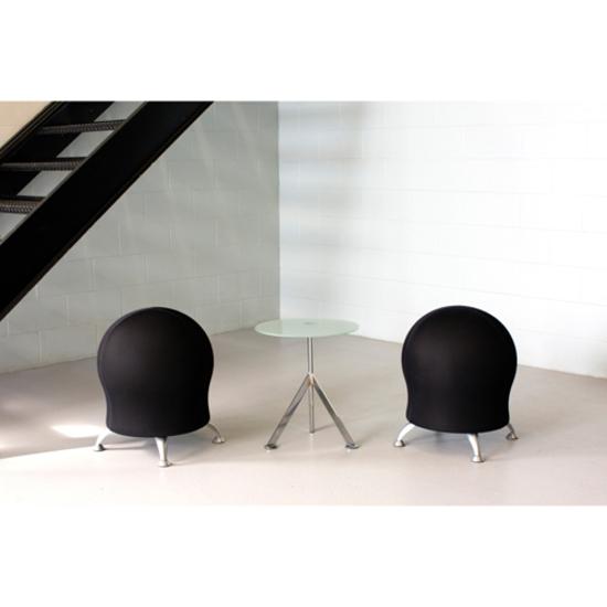 Safco Zenergy Ball Chair - Polyester Seat - Four-legged Base - Black - Polyvinyl Chloride (PVC), Polypropylene, Steel - 1 Each. Picture 5