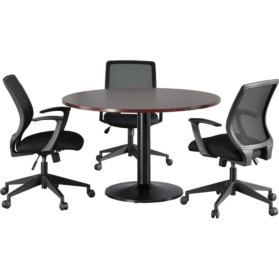 Lorell Executive Mid-back Work Chair - Black Seat - 5-star Base - Black - 1 Each. Picture 11